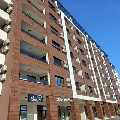 a rendering of the exterior of a building at RIVIJERA CITY in Belgrade