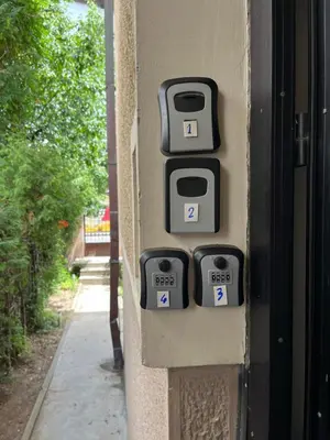 a meter on the side of a building at Istanbul apartment 3 in Belgrade