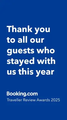 a blue background with the words thank you to all our guests who stayed with us at Apartman Lela in Belgrade