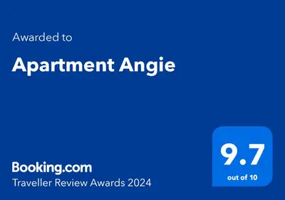 a blue sign with the words appointment angle at Apartment Angie in Belgrade