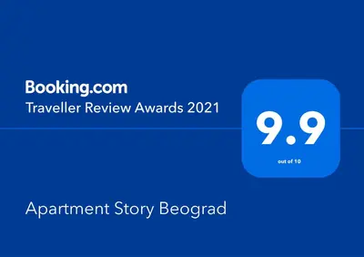 a screenshot of a travel review awards at Apartment Story,Nikole Cupica Beograd in Belgrade