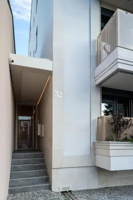 a facade of a building with stairs in front at Belly 1 in Vračar (historical)