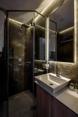 a bathroom with a sink and a shower at Star32 in Vračar (historical)